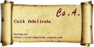 Csik Adelinda névjegykártya
